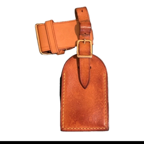 Louis Vuitton Tan Leather Luggage Tag - Picture 5 of 5